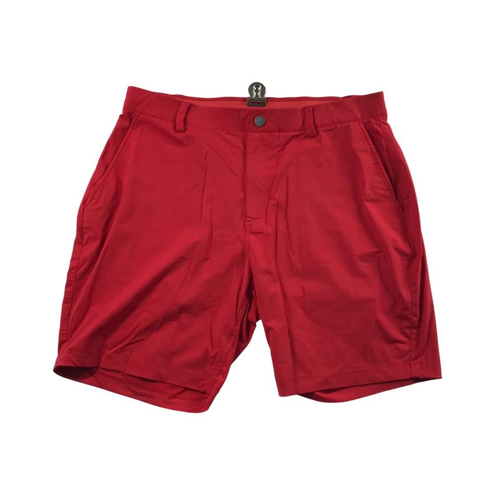 Redvanly Mens Performance Golf Shorts Red Stretch Size Large Athletic Activewear